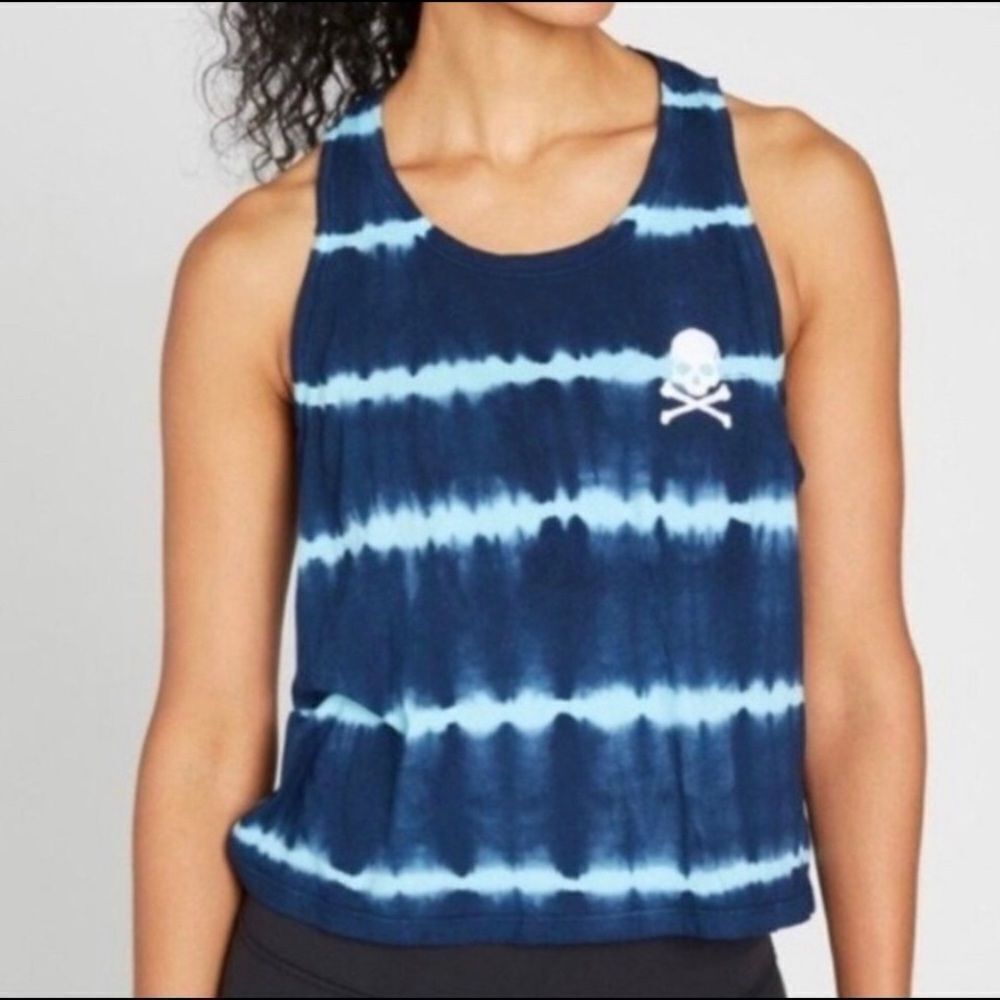 Sundry SoulCycle scoop neck tie dye tank
